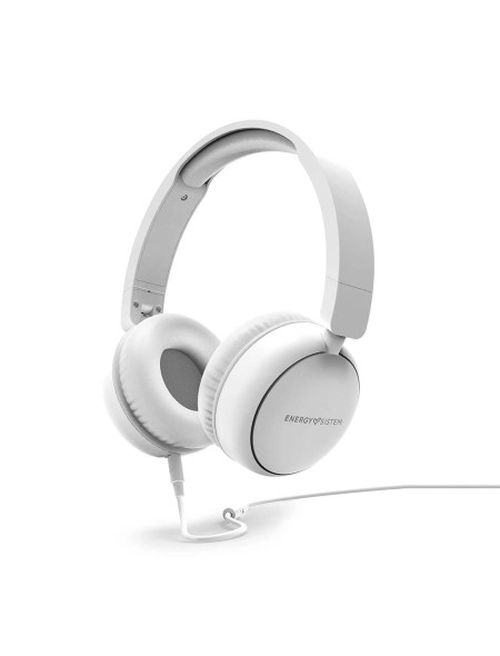 Auriculares Diadema Energy Sistem FunVibe / Circumaurales / Diseño Ultraligero / Microfono Integrado / Cable Extraible / Blanco / 457649