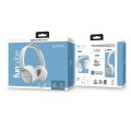 Auriculares Diadema Energy Sistem FunVibe / Circumaurales / Diseño Ultraligero / Microfono Integrado / Cable Extraible / Blanco / 457649