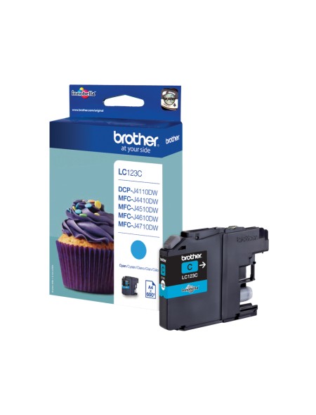 ÷ Tinta original brother lc123c cian 5.7ml